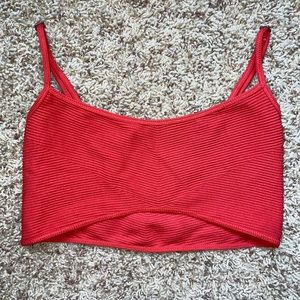 Urban Outfitters Out From Under Red Ribbed Crop Top XS/S